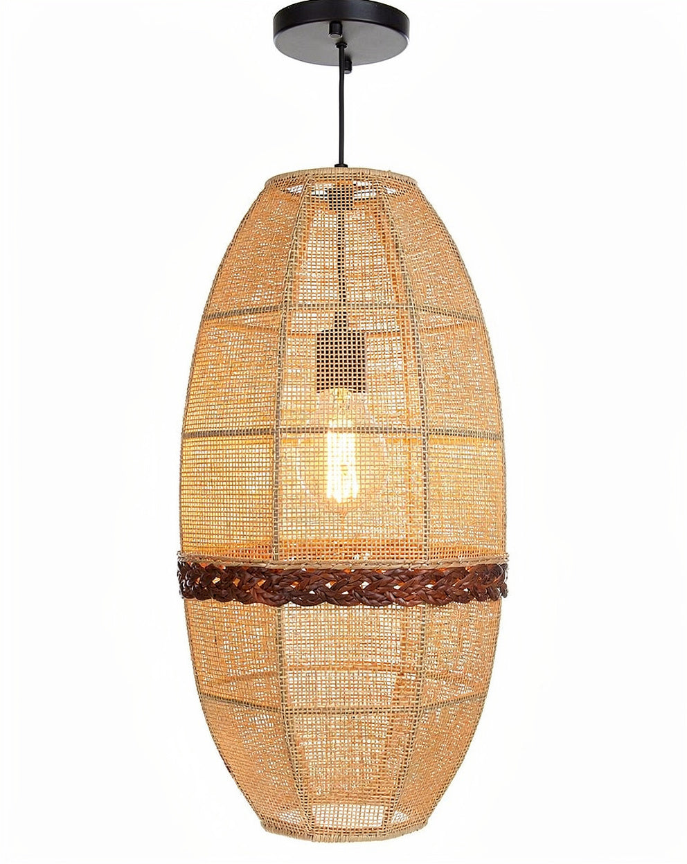 **Hanglamp van Bamboemateriaal met Uniek Design**